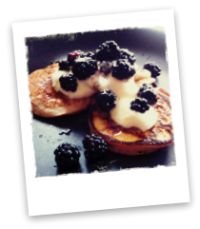 Blackberry ricotta spelt pancakes